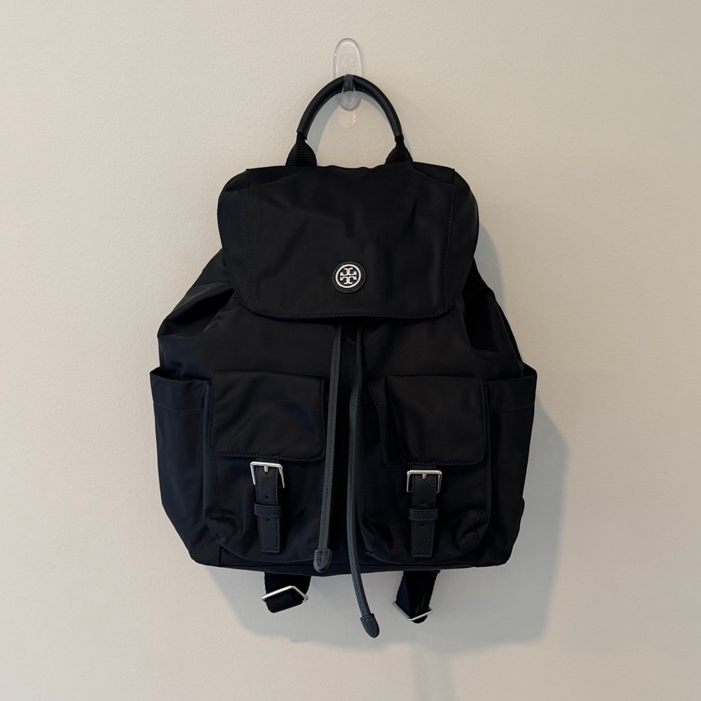 Tory Burch Nylon Drawstring Backpack - image 1